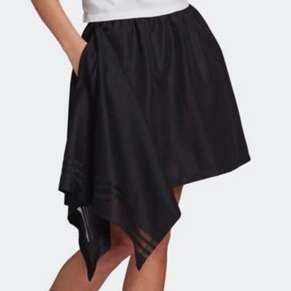 New Adidas Primegreen fashion athleisure black skirt knee asymmetrical S small 4 - Picture 4 of 8